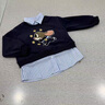 G.DUCKKIDS小黃鴨童裝女童秋裝套裝新款兒童衣服兔子警官寶寶衛(wèi)衣打底褲春秋 藍(lán)色 100 尺碼2~3歲【 90-100cm】 曬單實(shí)拍圖