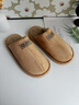 樸西棉拖鞋女秋冬季室內家居麂皮絨棉拖保暖情侶棉拖男 卡其 40-41 曬單實(shí)拍圖
