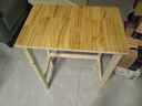 實(shí)木書(shū)桌臥室辦公桌簡(jiǎn)易單人位臺式電腦桌家用小戶(hù)型學(xué)習寫(xiě)字桌子 【全實(shí)木】原木色60*40*75 曬單實(shí)拍圖