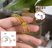金至福5G爆閃珠黃金彈力鐲三圈手鏈轉(zhuǎn)運(yùn)珠足金手鐲金鐲送女友情人節(jié)禮物 約6.5克（多退少補(bǔ)） 曬單實(shí)拍圖
