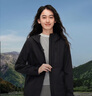 波司登（BOSIDENG）外軟殼外套女連帽防風(fēng)防潑水透濕露營(yíng)徒步穿越穿搭防護(hù)功能外套 黑色8056-經(jīng)典極簡(jiǎn)風(fēng) S 160/84A 曬單實(shí)拍圖