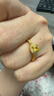 中國黃金（CHINA GOLD）黃金戒指女足金小方糖戒指開口指環(huán)情人節(jié)實用生日禮物送女友老婆 小方糖戒指 【黃鉆】-免費刻字/賀卡 約1.4g 曬單實拍圖