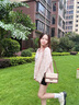 CinvaiKrose包包女包2025年新款斜挎包女士單肩包小方包媽媽包教師節禮物生日 卡其配棕【生日禮物可代寫(xiě)賀卡】 曬單實(shí)拍圖