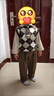 G.DUCKKIDS童裝男童套裝秋冬兒童冬裝一歲寶寶衣服加絨加厚學(xué)院風(fēng)三件套男孩 咖啡色領(lǐng)帶掛件熊三件套 80 尺碼7-11月(建議寶寶75-85cm) 曬單實(shí)拍圖