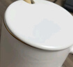 傳旗陶瓷馬克杯帶勺蓋咖啡杯牛奶杯早餐杯辦公杯男女茶杯描金白400ml 曬單實(shí)拍圖