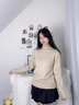 紅蜻蜓針織打底衫女春秋季2025新款小立領(lǐng)冬季高級感內搭保暖長(cháng)袖上衣 燕麥色 均碼 80-130斤 曬單實(shí)拍圖