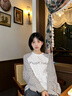 韓系漂亮條紋插肩長(cháng)袖t恤女2025新款早秋季單穿寬松百搭chic上衣 白色 M 曬單實(shí)拍圖