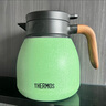 膳魔師（THERMOS）香港直郵陶瓷內(nèi)膽智能顯溫燜燒泡茶壺316保溫水壺禮物 冰湖藍（顯溫陶瓷內(nèi)膽）1100ml 14cm+17cm 曬單實拍圖