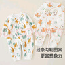 童泰（TONGTAI）嬰兒套裝秋冬寶寶衣服夾棉上衣高腰褲子TS43J200-DS灰色80cm 曬單實(shí)拍圖