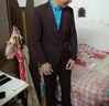 花花公子（PLAYBOY）西服套裝男士韓版修身三件套青年小西裝新郎結婚禮服商務(wù)休閑正裝 酒紅【六件套】 2XL 曬單實(shí)拍圖