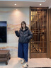 波司登（BOSIDENG）25新款羽絨服女短款90絨連帽時(shí)尚休閑氧氣系列保暖外套B250245242 黑色8056 M 165/88A 體重約125-140斤 曬單實(shí)拍圖