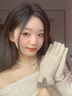 BOHOBOCO100%純羊絨手套女孩冬季針織蝴蝶結(jié)韓版時尚保暖手套禮物送禮盒 紫絨原色 曬單實拍圖