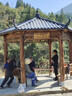 涼亭戶(hù)外庭院花園景觀(guān)防腐木亭子別墅仿古實(shí)木六角亭定制木屋長(cháng)廊 卡其色 2.8米六角常規涼亭 曬單實(shí)拍圖