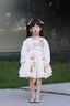G.DUCKKIDS童裝洛麗塔公主裙女童連衣裙春秋季生日禮服蓬蓬裙兒童秋裝長(cháng)袖裙 奶油長(cháng)袖 100尺碼2~3歲【 90-100cm】cm 曬單實(shí)拍圖