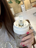 純鈦咖啡杯生日禮物保溫杯女士送女友閨蜜2025新款隨行水杯子鈦杯 冰花白420ml送杯刷 曬單實(shí)拍圖