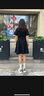 FILA 斐樂官方女子針織連衣裙2025夏新款時尚休閑純棉基礎(chǔ)POLO裙 傳奇藍(lán)-NV L 170/88A/L 曬單實拍圖