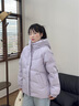 波司登25新款羽絨服女短款寬松休閑通勤連帽冬季舒適保暖外套B250245202 風(fēng)鈴淡紫6453 S 160/84A 體重約100-110斤 曬單實(shí)拍圖