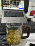 玻璃杯水杯泡茶杯耐高溫辦公室家用主人茶水杯馬克杯咖啡杯帶把手 【透明色】木語單杯400ml1只 曬單實拍圖