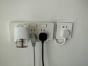 國際電工擴展插座帶電源線多功能臥室墻壁拓展轉(zhuǎn)換插座廚房插排插線板帶開關(guān) 【左接插頭線】3開21孔-白色 曬單實拍圖