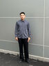 巴魯特（Brloote）【商場(chǎng)同款】男士襯衫再生纖維素垂感挺括上衣吸濕透氣襯衣2025秋 藍(lán)色 50 （175/96A） 曬單實(shí)拍圖