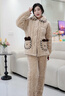 貓人【加絨加厚三層夾棉】女士睡衣女冬厚款棉服家居服可外穿25年新品 曬單實(shí)拍圖