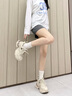 CHERY KALLY輕奢厚底老爹鞋女2025春夏新款真皮休閑鞋增高運動(dòng)鞋女鞋 CHERY&KALLY 杏色 -增高7cm 36 曬單實(shí)拍圖