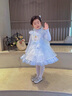 G.DUCKKIDS小黃鴨艾莎公主裙女童連衣裙春秋冬愛(ài)莎兒童裙子女孩洛麗塔禮服裙 單淺藍毛衣 100 建議2~3歲【 90-100cm】cm 曬單實(shí)拍圖
