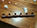 伊思家實(shí)木掛衣鉤進(jìn)門(mén)玄關(guān)入戶(hù)門(mén)創(chuàng  )意衣服衣帽掛鉤免打孔掛衣架墻上壁掛 胡桃色4鉤 曬單實(shí)拍圖