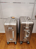 新秀麗（Samsonite）行李箱20英寸拉桿箱鋁鎂合金旅行箱高端密碼登機箱銀色DB3 曬單實(shí)拍圖