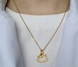 周生生七夕禮物黃金吊墜 Hello Kitty三麗鷗足金小貓頭掛墜 82290P定價(jià) 曬單實(shí)拍圖