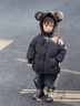 迪士尼（Disney）兒童羽絨棉服2024新款男女童短款加厚棉襖小童寶寶卡通保暖外套冬 黑色 100 建議90-100cm1歲半-2歲cm 曬單實(shí)拍圖