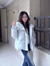 雅鹿【95鴨絨】泡芙羽絨服女短款2025新款時尚廓形加厚面包服保暖外套 深灰色 M 【推薦110-120斤】 曬單實拍圖