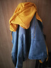 愛(ài)麥依春秋短款牛仔外套女2026新款減齡連帽拼接寬松休閑百搭小個(gè)子上衣 黃色帽子 寬松版型 XL 建議125-135 曬單實(shí)拍圖