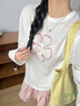 衣品元韓版薄款防曬罩衫女寬松百搭長(zhǎng)袖t恤女士爆款慵懶時(shí)尚休閑上衣 白色 L 白色（100-115斤） 曬單實(shí)拍圖