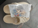 名創(chuàng)優(yōu)品（MINISO）洞洞鞋男女夏季外穿涼鞋防滑厚底踩屎感包頭涼拖鞋 卡其+海洋星星 曬單實拍圖