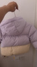 巴拉巴拉童裝嬰兒羽絨服男童冬季女童短款外套兒童寶寶萌 粉紫A70708 100 cm 曬單實(shí)拍圖