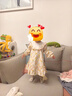 戴維貝拉（DAVE＆BELLA）女童連衣裙兒童碎花裙寶寶裙子秋裝新款童裙幼兒公主裙小童衣服 桔粉花朵【現貨】 100 cm（建議身高90-100cm） 曬單實(shí)拍圖