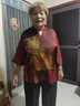 啄木鳥(niǎo)（TUCANO）媽媽夏裝套裝2024新款60歲70中老年人冰絲女奶奶夏季上衣服 紅色+黑色闊腿褲 5XL [推薦150-160斤左右] 曬單實(shí)拍圖