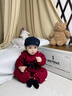 迪士尼（Disney）寶寶春裝新款嬰兒衣服超萌可愛(ài)幼兒連體衣春季長(cháng)袖小月齡外出爬服 紅色【單層】 66cm (建議5-14斤) 曬單實(shí)拍圖