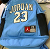 Jordan耐克AJ喬丹23號美式學(xué)生雙肩包 大容量多袋戶外通勤   北卡藍(lán) 曬單實拍圖