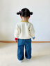 幼歌（YOUGE）嬰幼兒秋季新款全棉寬松親膚毛衣褲子套裝柔軟兩件套潮 淺杏毛衣（單色領(lǐng)口） 90 cm 曬單實(shí)拍圖