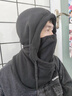 京悠雨德國品質(zhì)電動(dòng)車(chē)面罩圍脖一體帽子頭盔內膽帽冬季保暖防風(fēng)騎車(chē)神器 黑色【三合一頭套-防風(fēng)防寒-柔軟舒適】 時(shí)尚百搭，防寒保暖 曬單實(shí)拍圖