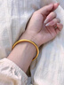 逐青傳承金色鈦鋼手鐲女新款小眾輕奢素圈實(shí)心手鐲女士手環(huán)送女友禮物 傳承手鐲 58mm 曬單實(shí)拍圖