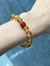 中國黃金招財黃水晶手鏈女水晶紅瑪瑙手串生日禮物女朋友老婆結婚紀念日 瑪瑙水晶手鏈 曬單實(shí)拍圖