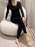 七色紡超薄保暖內衣女士肌底美膚衣發(fā)熱抑菌防螨打底衫秋衣秋褲套裝冬季 曬單實(shí)拍圖