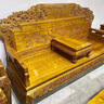 匠令金絲楠木實木沙發(fā)四川小葉楨楠新中式客廳家具組合大戶型九件套 金絲楠木雕龍沙發(fā) 曬單實拍圖