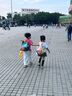 UEK幼兒園兒童男女童書(shū)包親子包寶寶戶(hù)外出行萌寵雙肩背包天空藍中號 曬單實(shí)拍圖