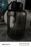 雄泰桶杯大容量刻度塑料杯健身運動(dòng)戶(hù)外便攜學(xué)生吸管大肚水壺杯子 黑色1700ml 曬單實(shí)拍圖