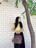 ANYSMIC奢侈高檔品牌雙肩包女2025新款時(shí)尚大容量初中生大學(xué)生背包箱包 咖色 曬單實(shí)拍圖