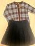 E·LAND KIDS衣戀冬季新品女童學(xué)院風(fēng)V領(lǐng)刺繡針織毛衣 D/Grey深灰色/17 165 (M) 曬單實(shí)拍圖